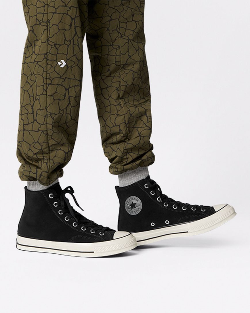 Women's Converse Chuck 70 Suede High Top Shoes Black | AU 68459N